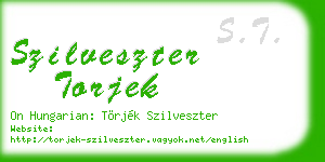 szilveszter torjek business card